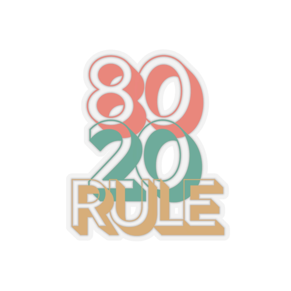 80/20 Rule - Pareto Principle Sticker